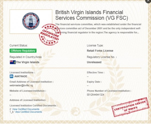 Giấy phép từ FSC 